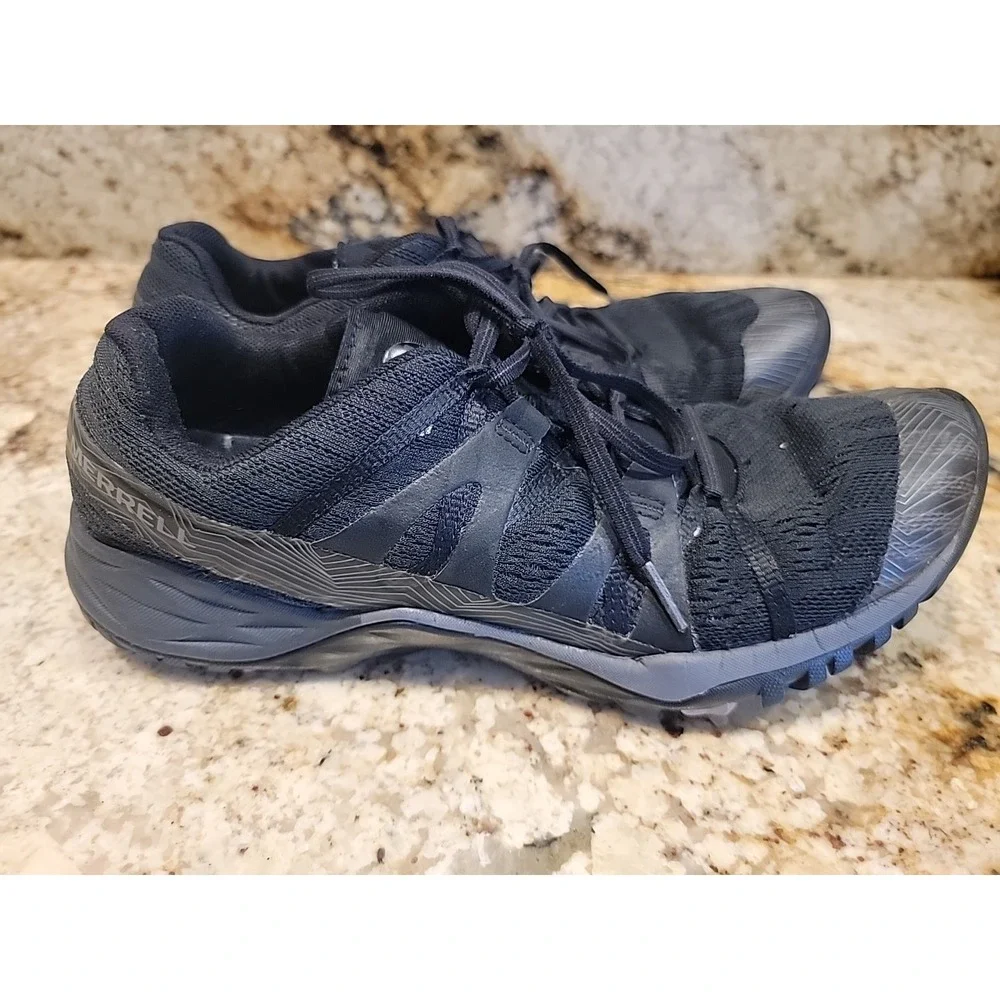 Merrell Shoes Womens 9.5 Siren Hex Q2 E Mesh Hiking Sneakers Black Lace Low Top